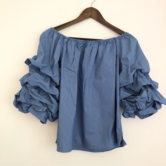 Zara Puff Sleeve Blouse - Picture 5 of 8